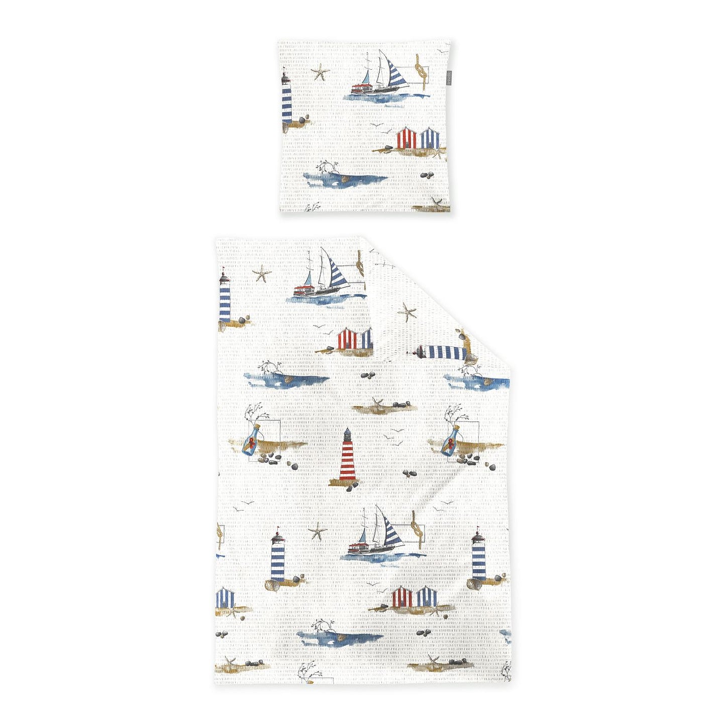Irisette Seersucker Bettwäsche Easy 8329-90 Leuchtturm Maritim 135x200