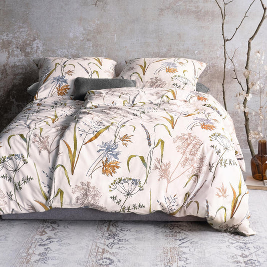 Bettwäsche Irisette Biber Koala 8425-90 natur grün Gräser 135x200