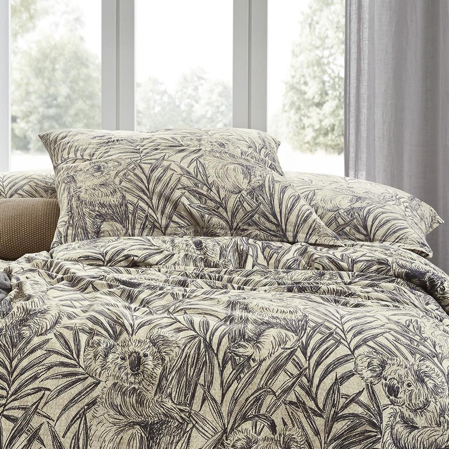 Irisette Flanell Bettwäsche Alpaka 8467-11 Koala Bambus Natur 135x200
