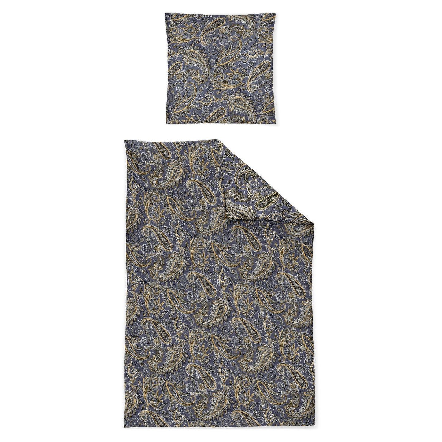 Irisette Flanell Bettwäsche Alpaka 8470-11 Paisley Grau 135x200 warm