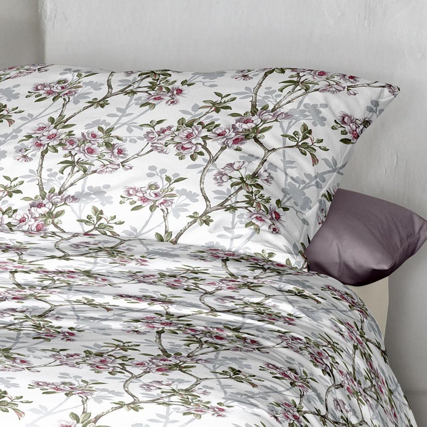 Irisette Mako Satin Bettwäsche Tokio 8537-10 Kirschblüten rosa 135x200