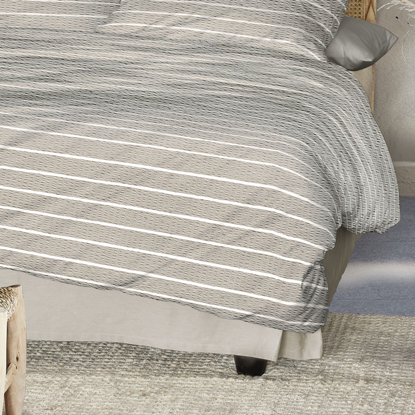 Irisette Seersucker Bettwäsche Easy 8548-80 Streifen natur 135x200