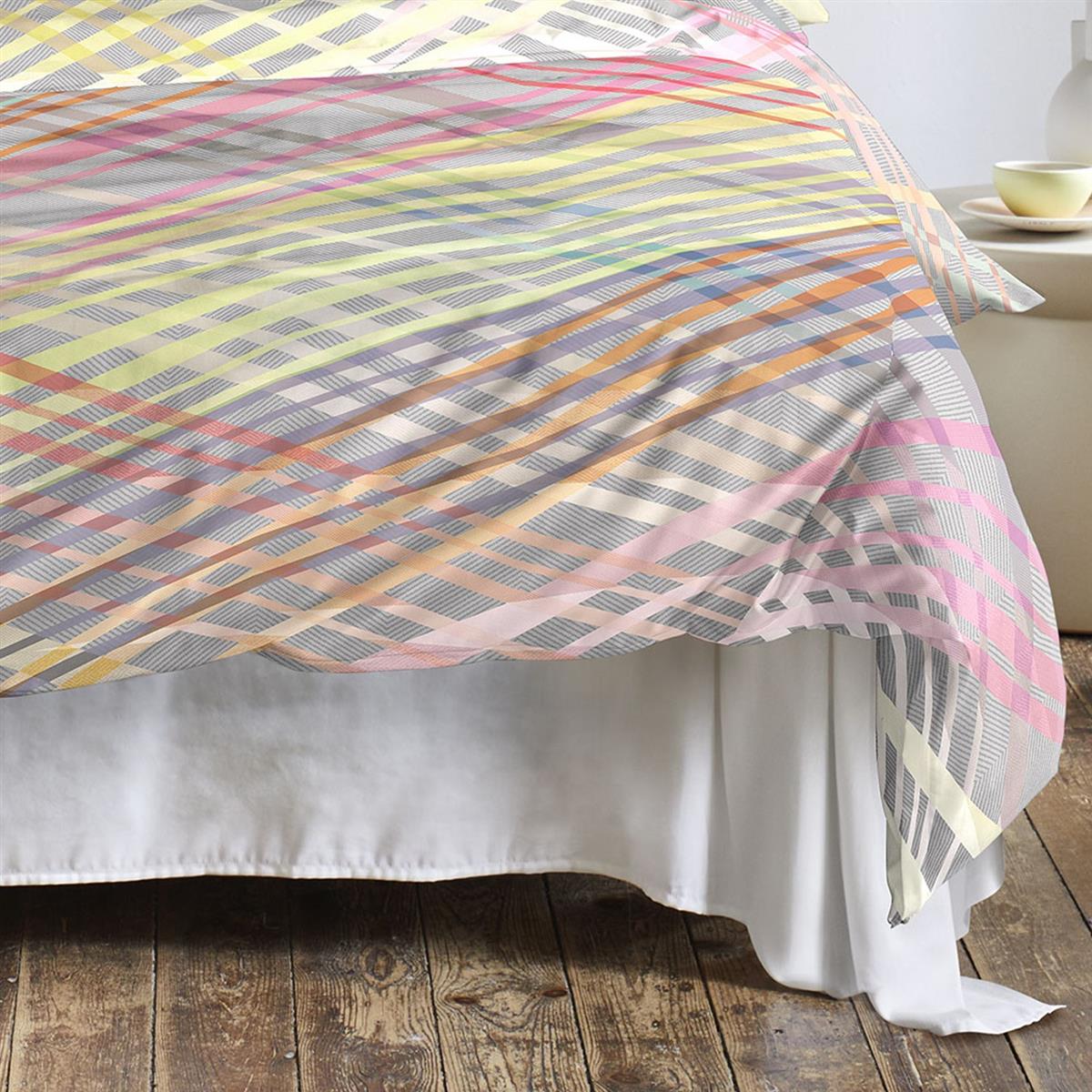 Irisette Mako Satin Bettwäsche Wave 8593-90 Streifen Bunt Neon 135x200
