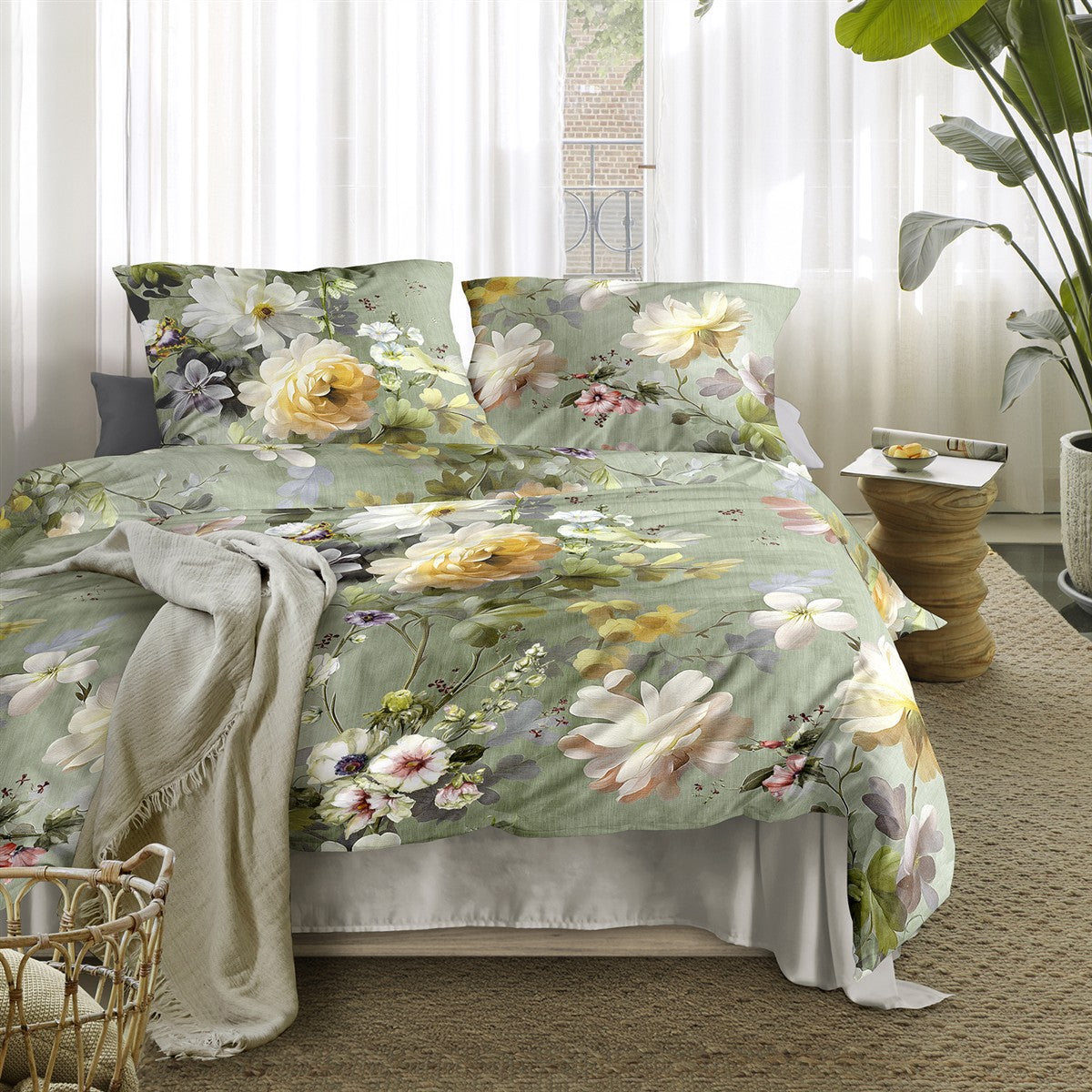 Irisette Flausch Cotton Bettwäsche Zobel Grün 135 x 200 cm – bettenhaus-breuer