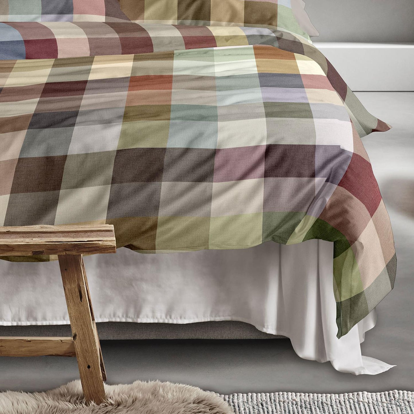 Irisette Flausch Cotton Bettwäsche Zobel 8600-90 Kariert Bunt 135x200