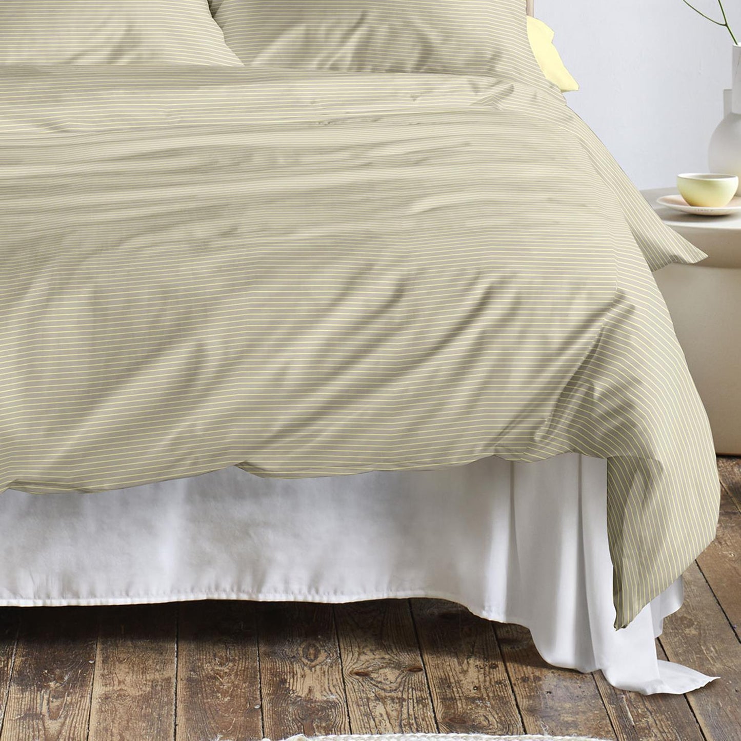 Irisette Mako Satin Bettwäsche Tokio 8607-40 Streifen Sand 135x200