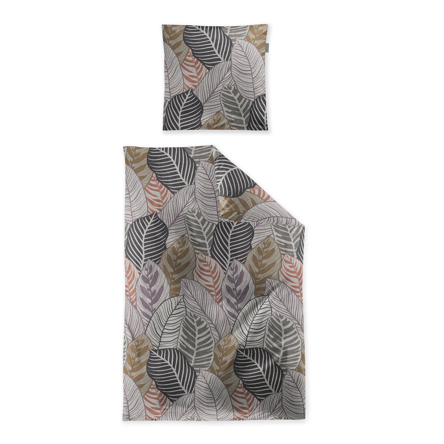 Irisette Biber Bettwäsche Koala 8628-90 Blätter natur grau 135x200