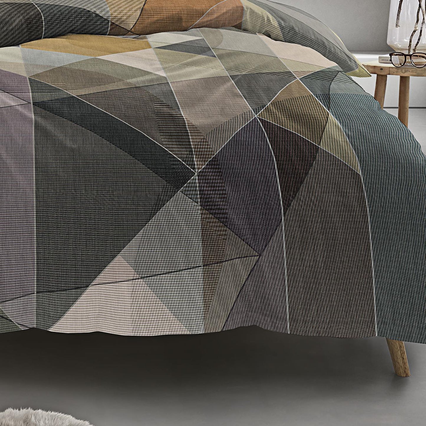 Irisette Mako Satin Bettwäsche Wave 8639-90 Geoemtrisch Bunt 135x200