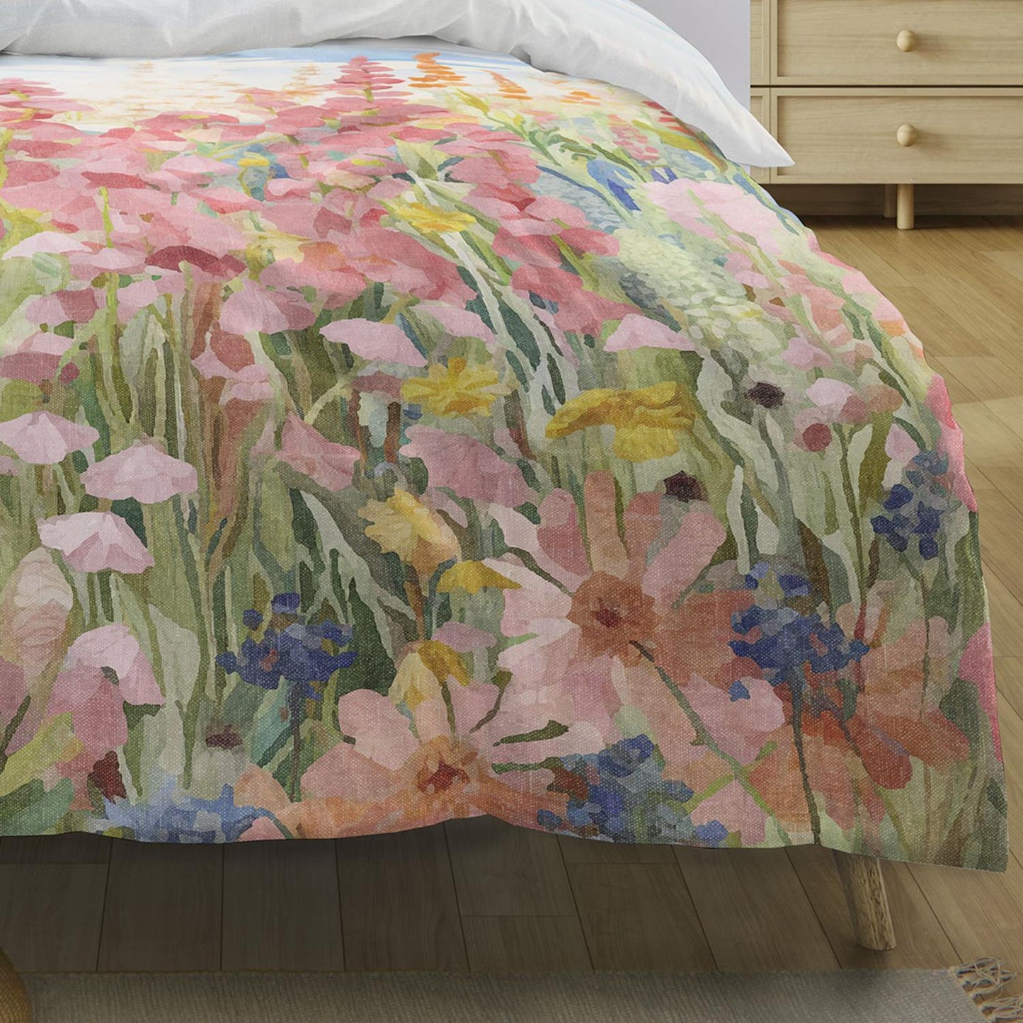 Irisette Mako Satin Bettwäsche Wave 8689-90 Blumenlandschaft 135x200