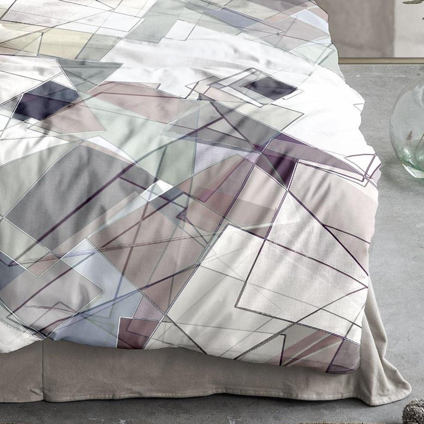 Irisette Mako Satin Bettwäsche Wave 8889-80 geometrisch bunt 135x200