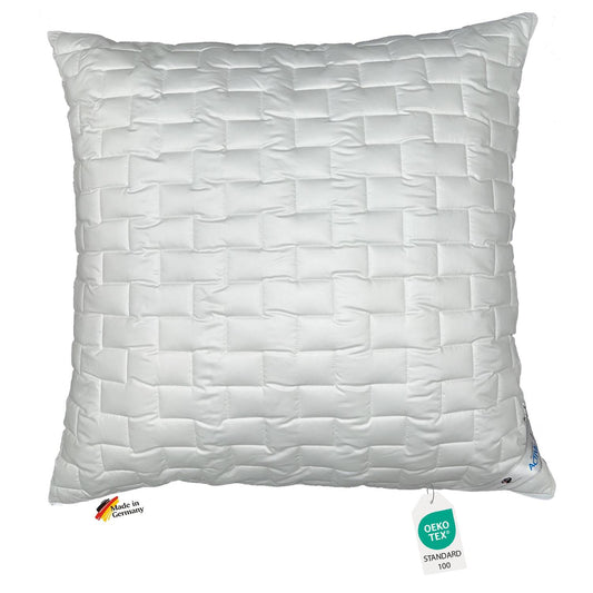 Ein Kopfkissen 80x80 mit oekotex Label geeignet für seitenschläfer