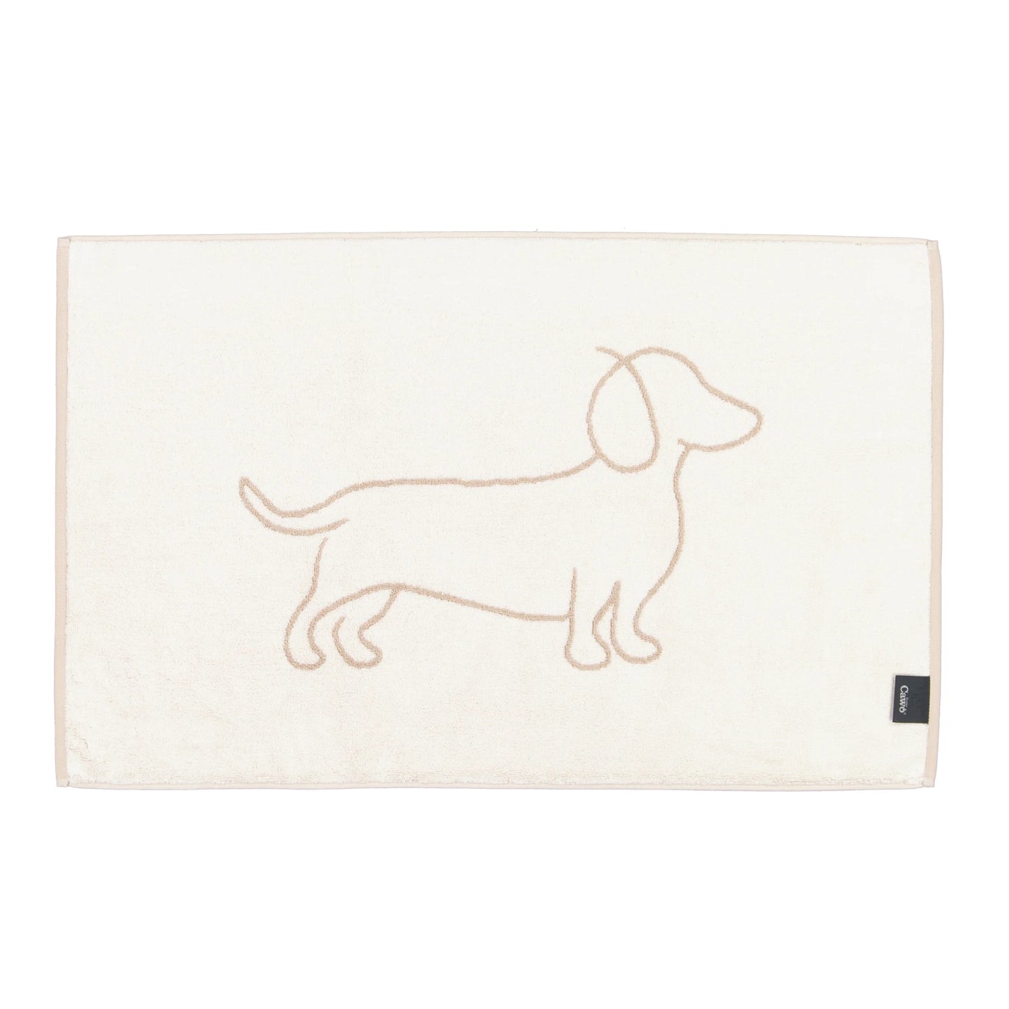 Cawö Badematte Duschvorleger We love Dogs 6248-33 Dackel Beige 50x80