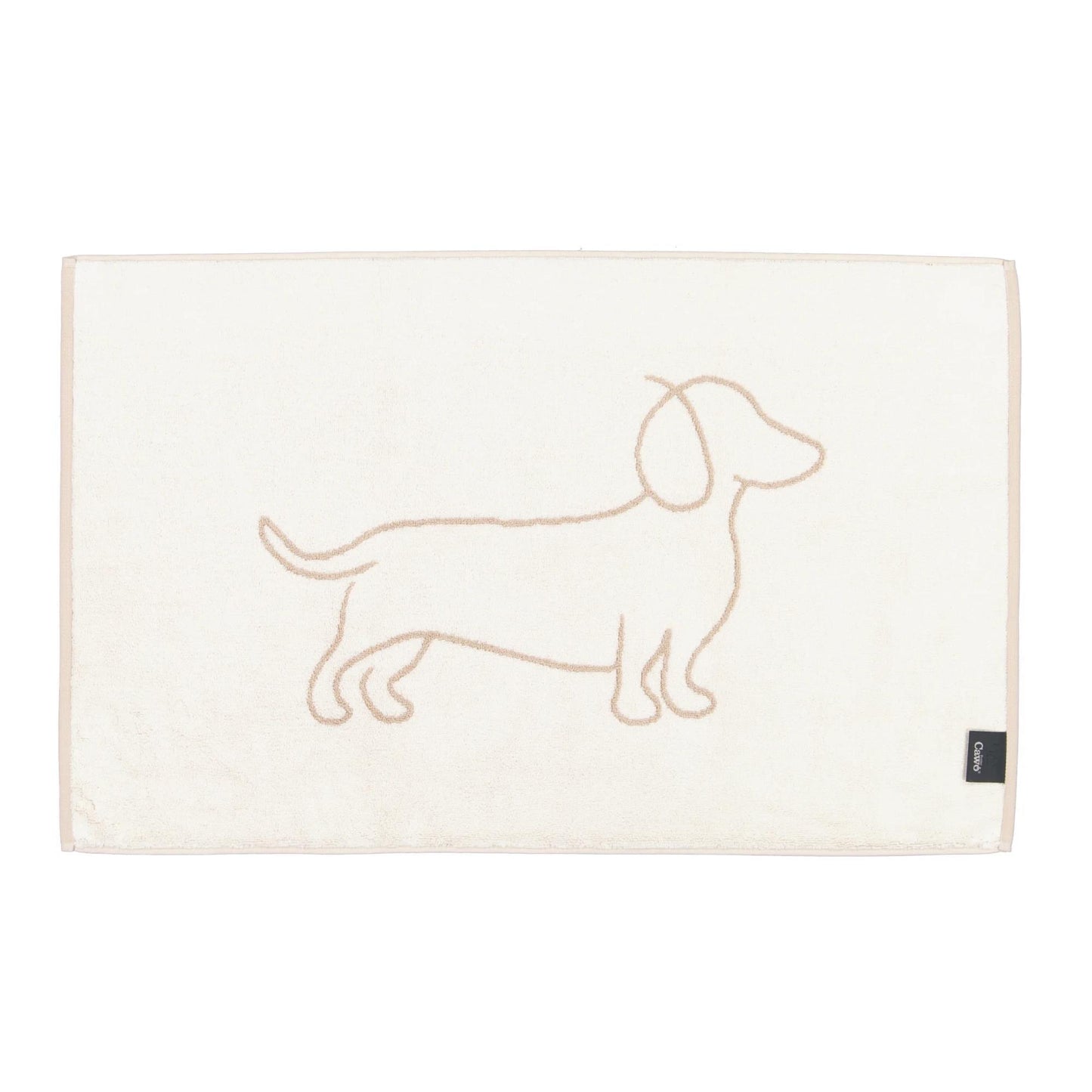 Cawö Badematte Duschvorleger We love Dogs 6248-33 Dackel Beige 50x80