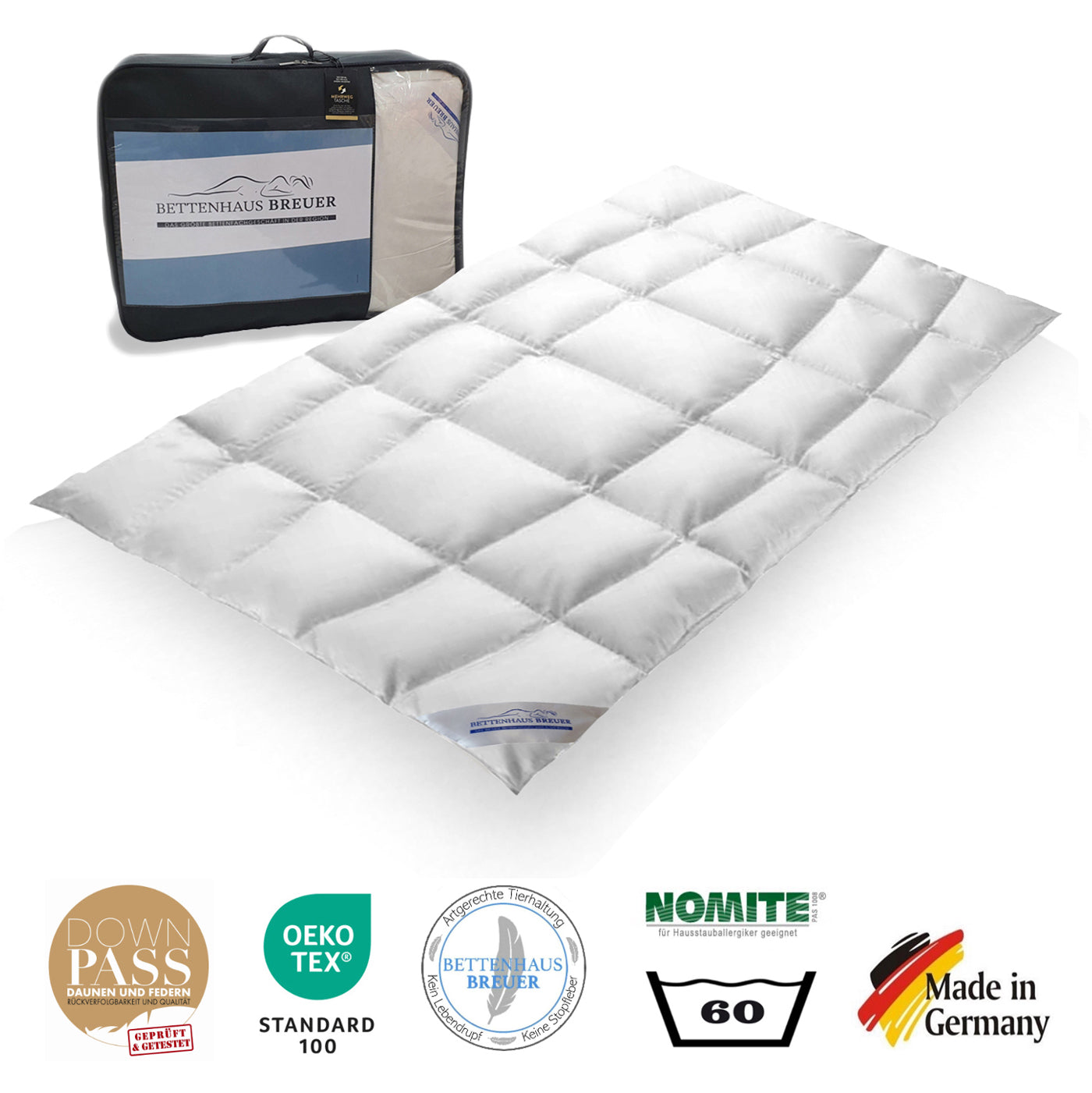 Extra warme 100% premium körperform Daunendecke Bettdecke 135x200 950g