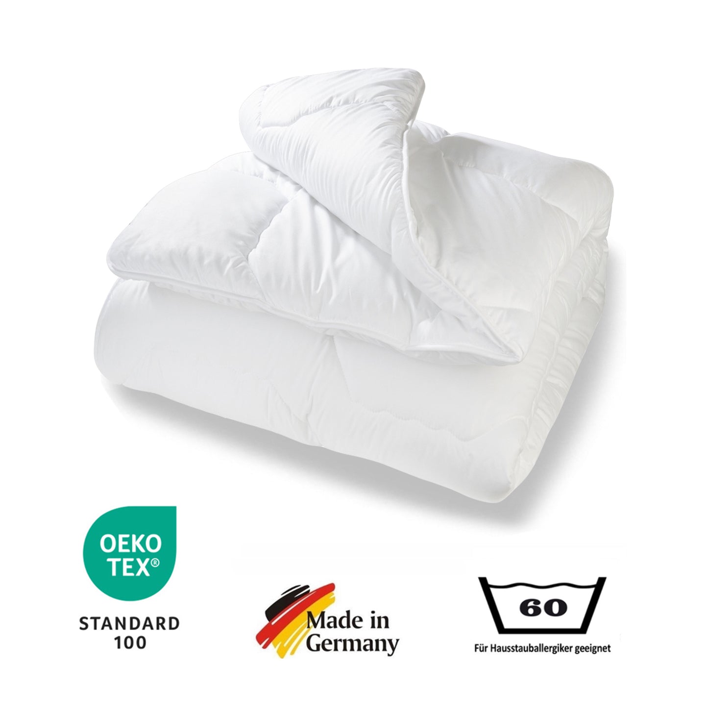 Extra warme Winter Bettdecke Duo Steppbett Baumwollbezug 155x220 95°