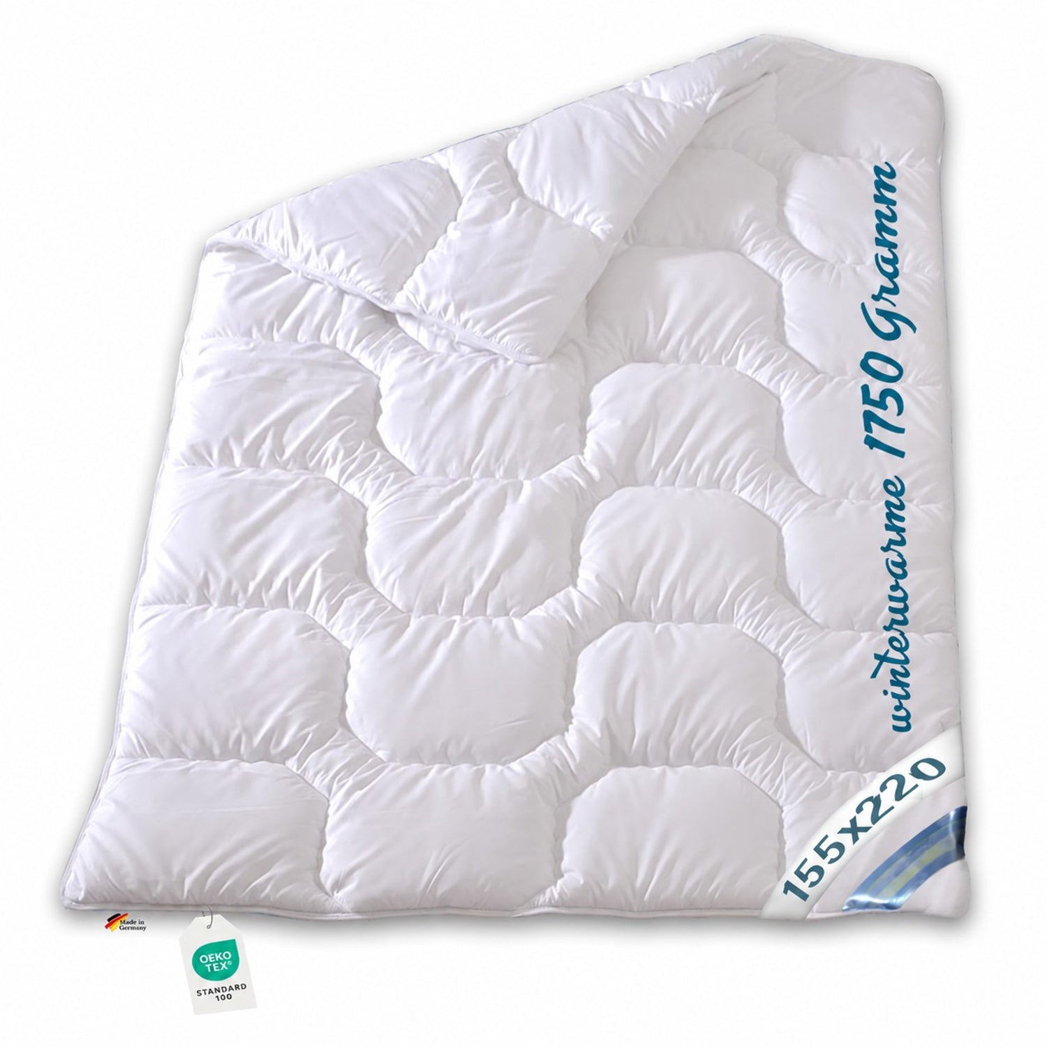 Extra warme Winter Bettdecke Duo Steppbett Baumwollbezug 155x220 95° – bettenhaus-breuer