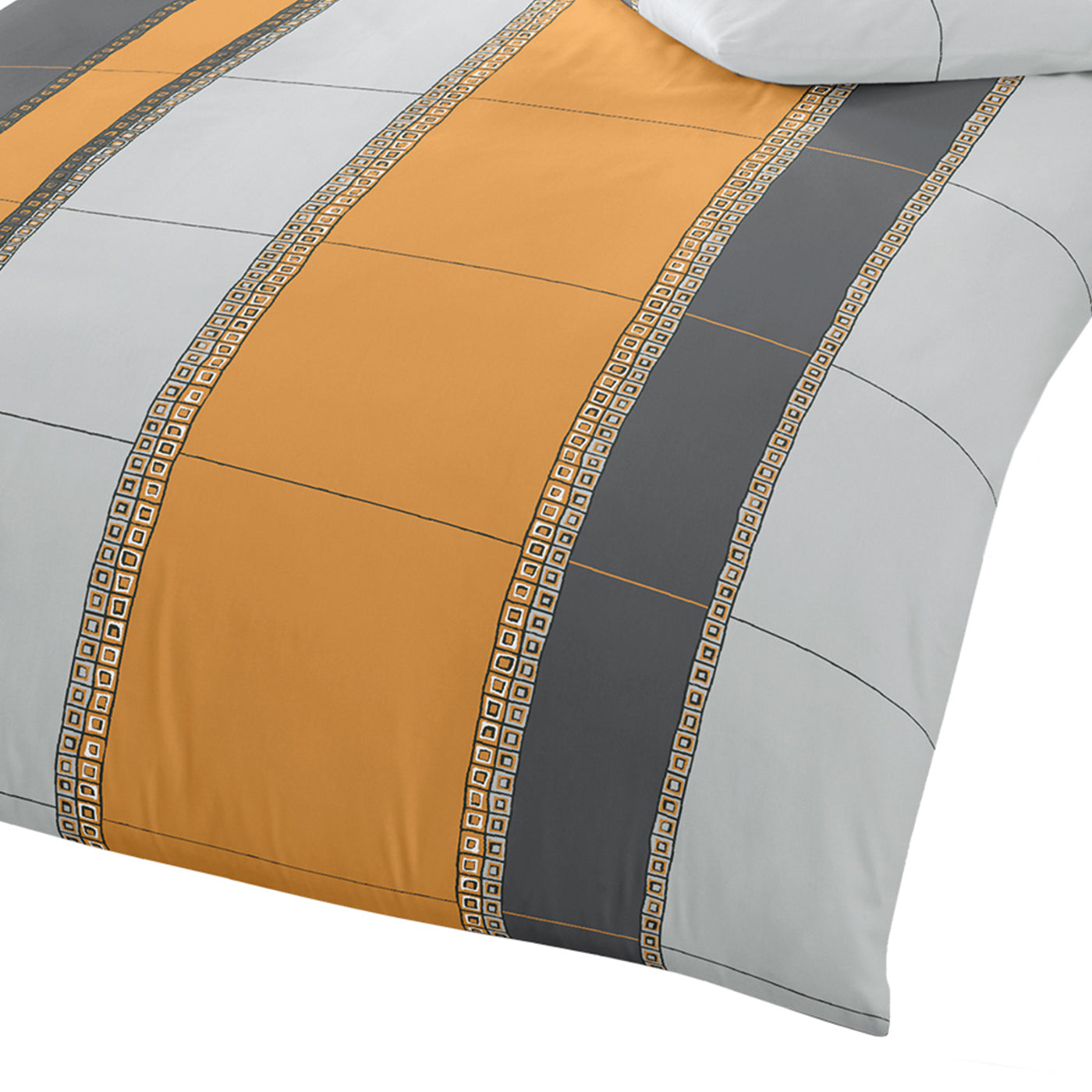 Warme Bettwäsche Bierbaum Nicki 3443-50 Streifen terra orange 155x220
