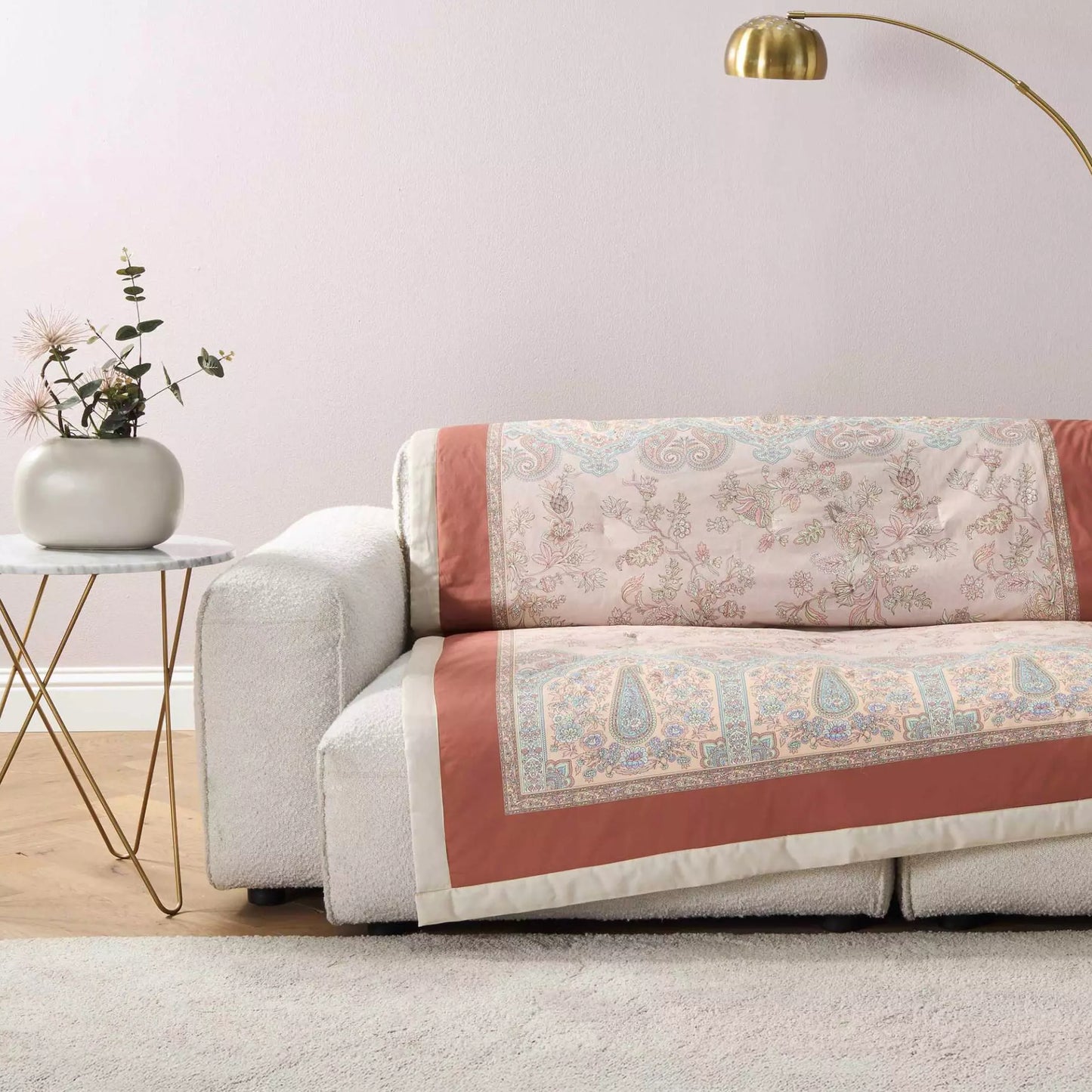 Bassetti Granfoulard Plaid Decke Wohndecke Indian Roses v41 135x190