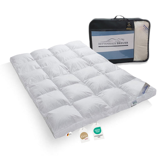 Eine Bettdecke 135x200 Steppdecke Daunen mit Aufbewahrungstasche