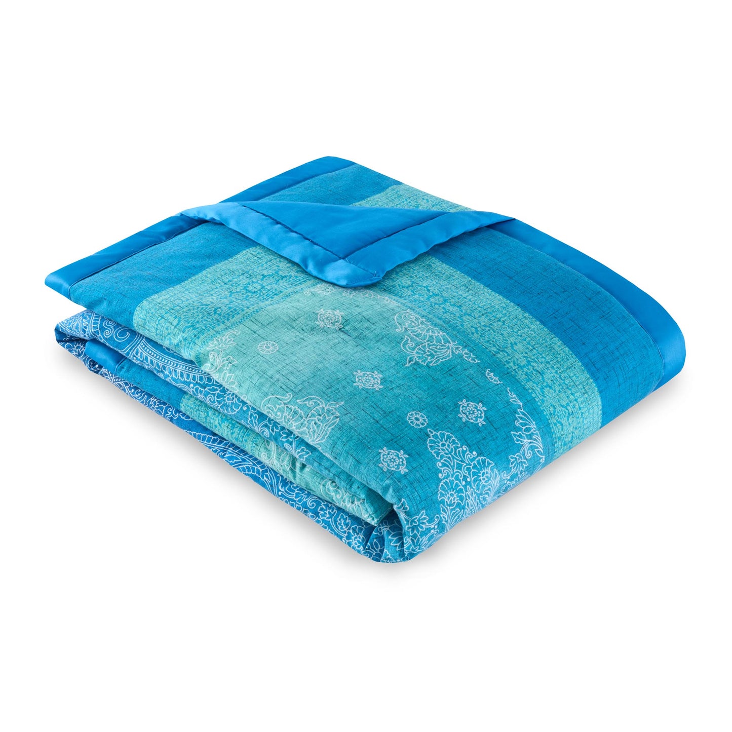 Bassetti Granfoulard Plaid Decke Wohndecke Kerala B1 blau 135x190