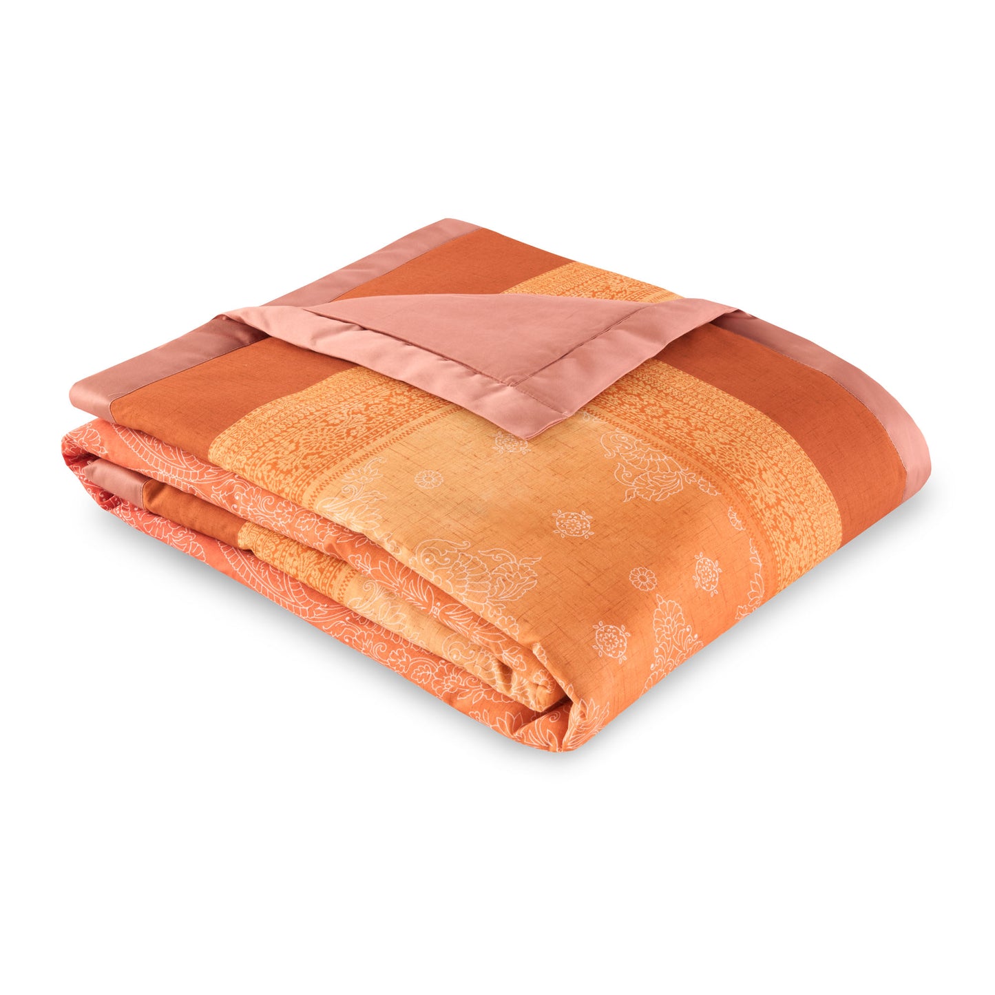 Bassetti Granfoulard Plaid Decke Wohndecke Kerala O1 orange 135x190