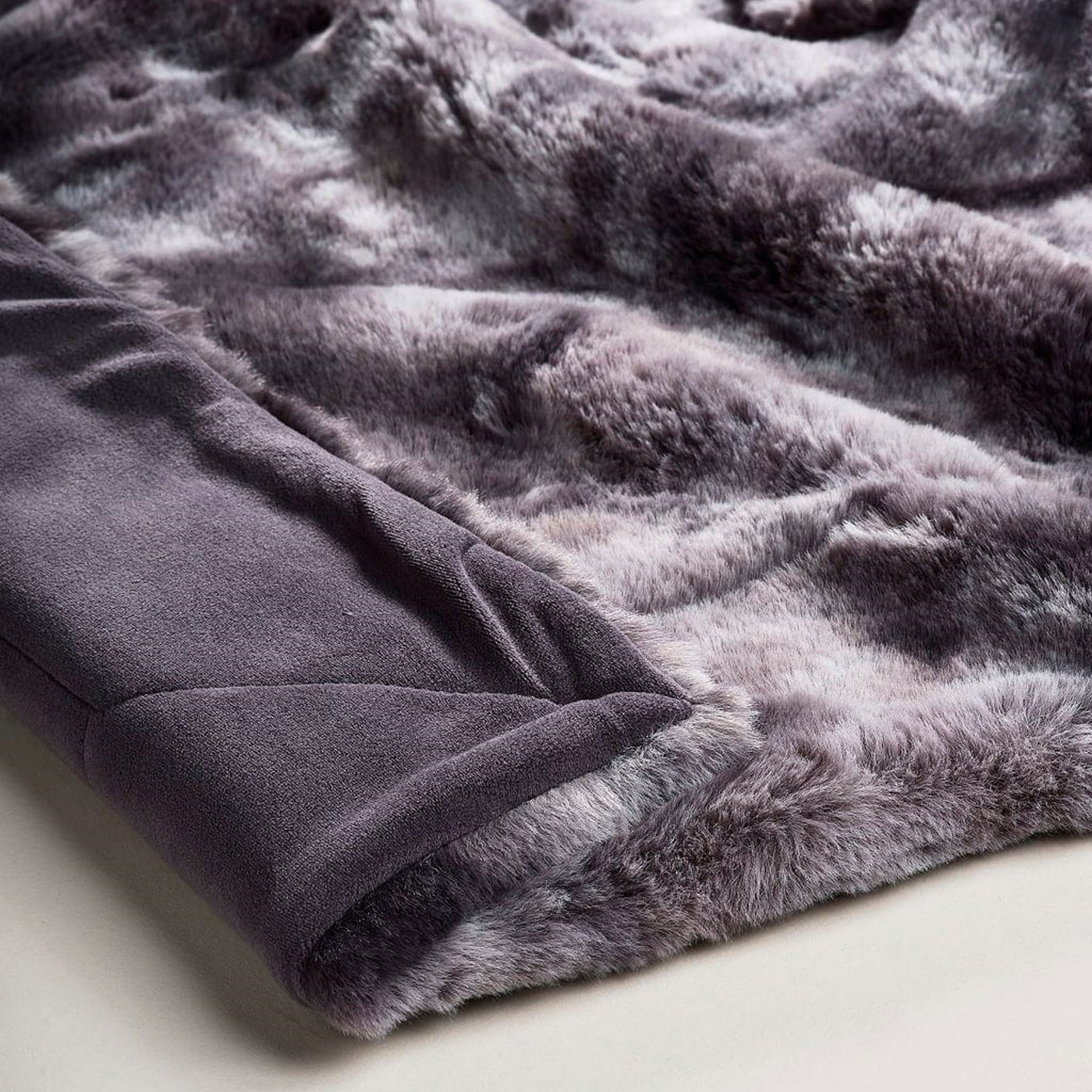 Felldecke Star Home Wohndecke Marmor grau Webpelz Fell 140x190
