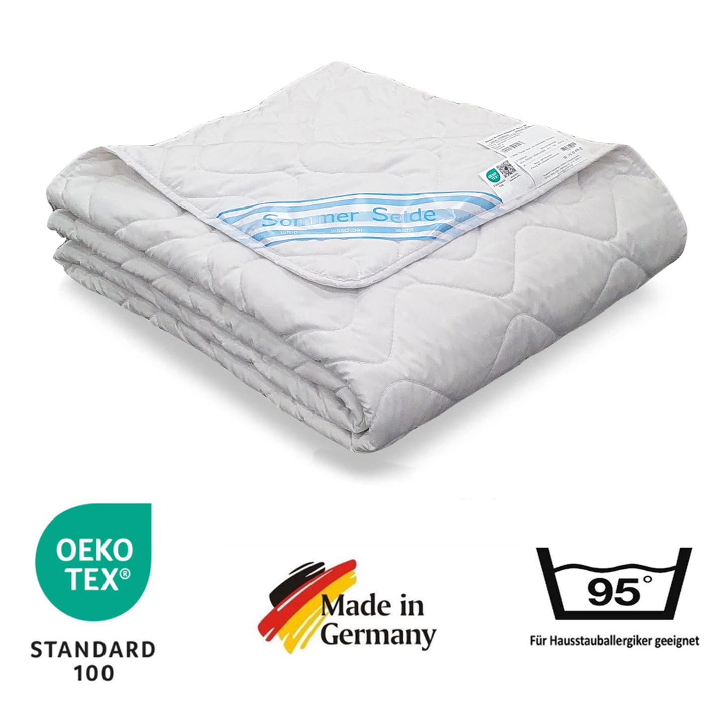 Wildseide Seide Baumwolle Sommerbett Sommerdecke Bettdecke 200x200 MS