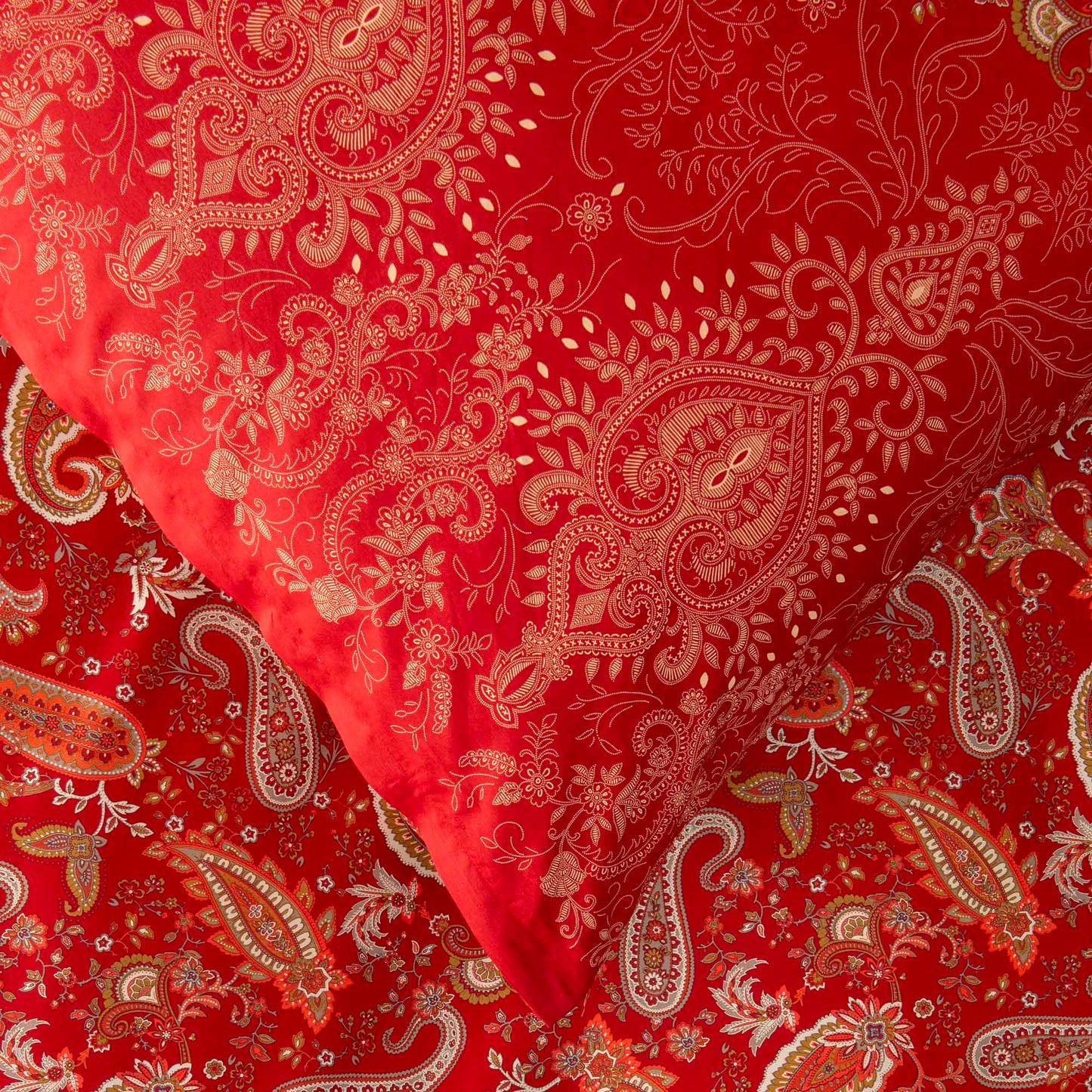 Bettwäsche Bassetti Mako Satin Monnalisa R1 bordeaux vanille 135x200