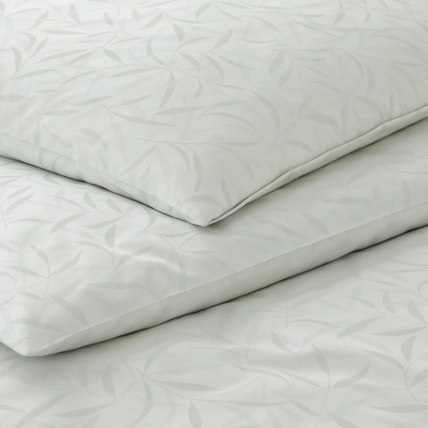 Elegante Mako Satin Bettwäsche Muriel 2406-4 grün Bambus 135x200