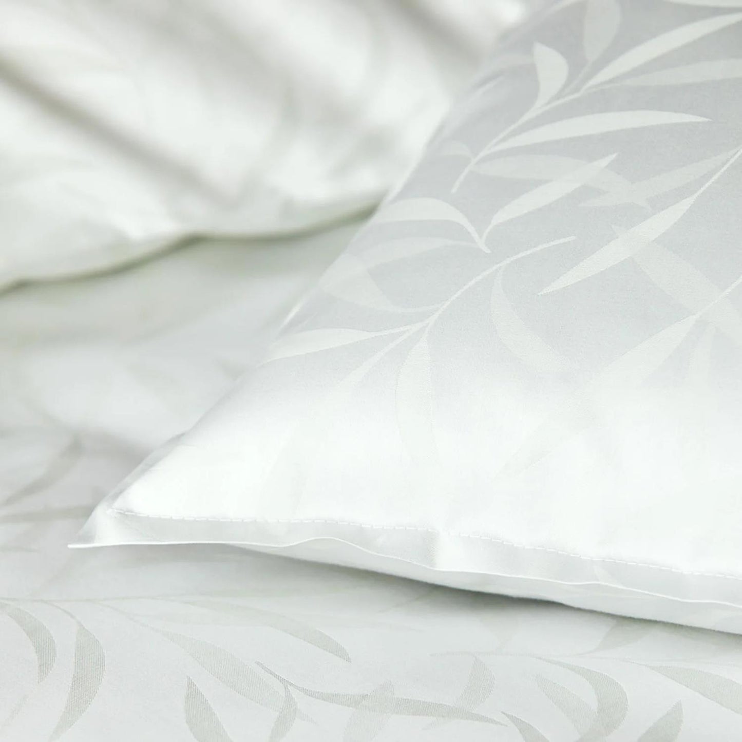 Elegante Mako Satin Bettwäsche Muriel 2406-4 grün Bambus 135x200