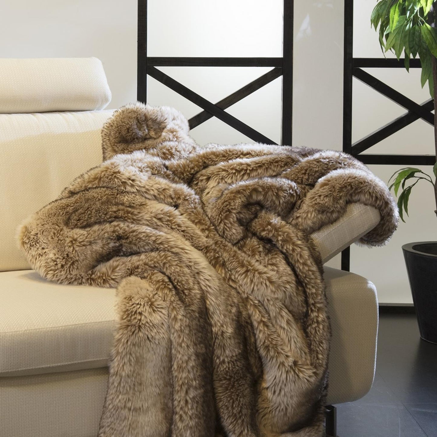 Felldecke Star Home Wohndecke Nutria Webpelz Fell 150x200