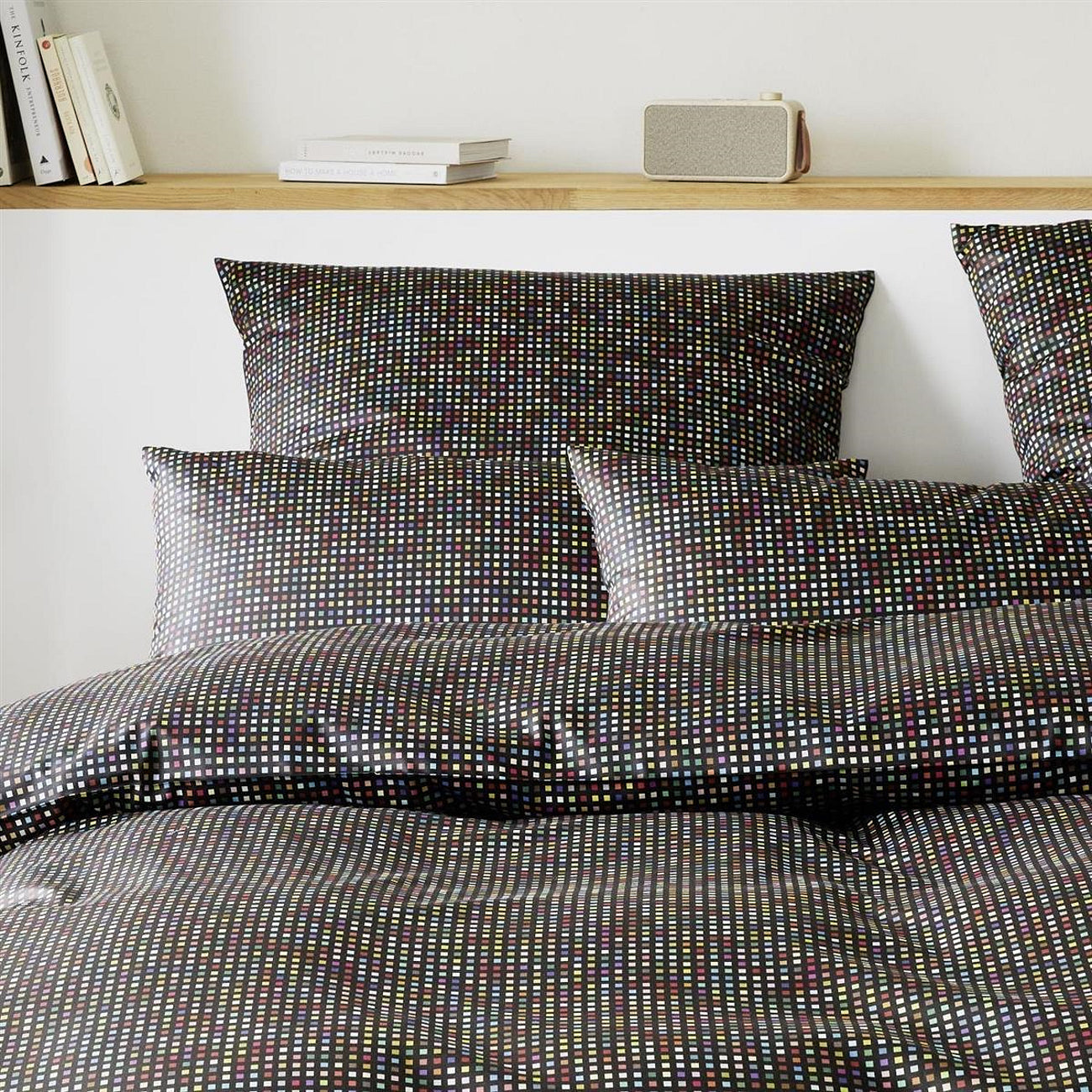Bettwäsche Elegante Mako Satin Pixie 24535-9 Schwarz Bunt 135x200