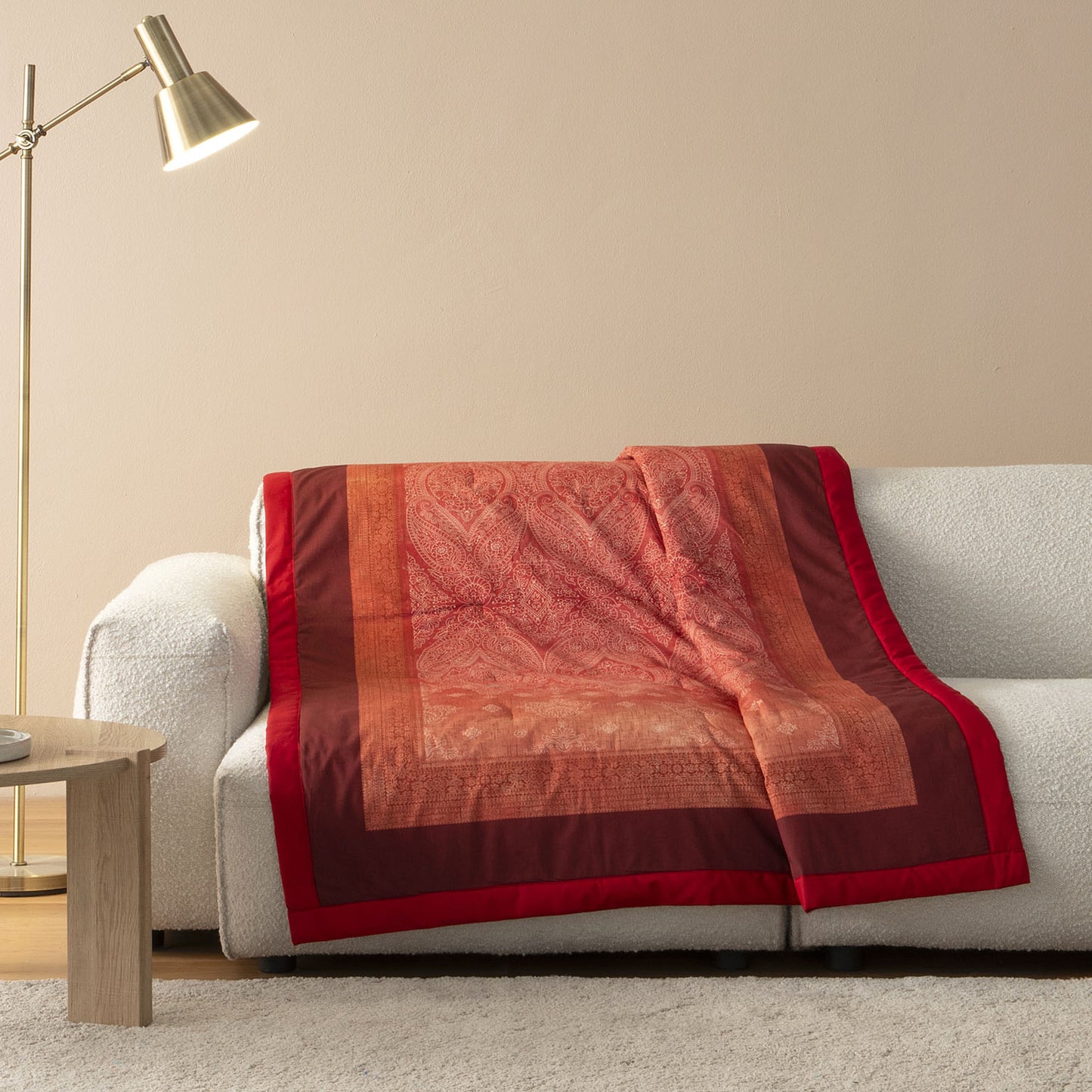 Bassetti Granfoulard Plaid Decke Wohndecke Kerala R1 rot 135x190