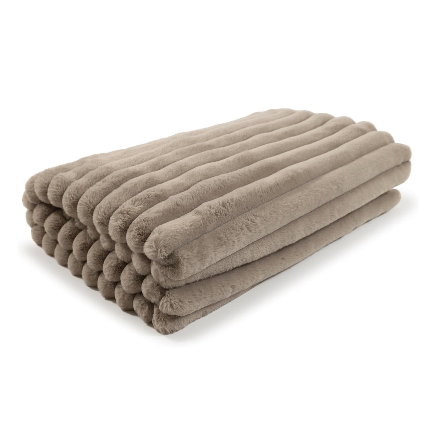 Magma Wohndecke Felldecke Kuscheldecke Raya taupe 140x200