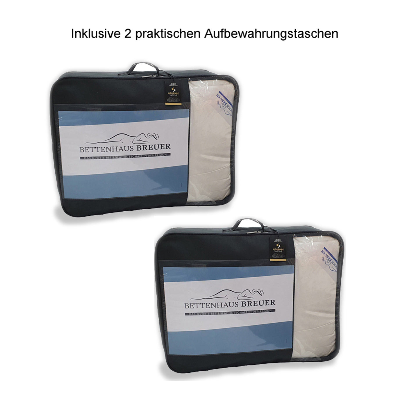 2 Stück Daunenpass Sommer Daunen Bettdecke Sommerdecke 320g 135x200