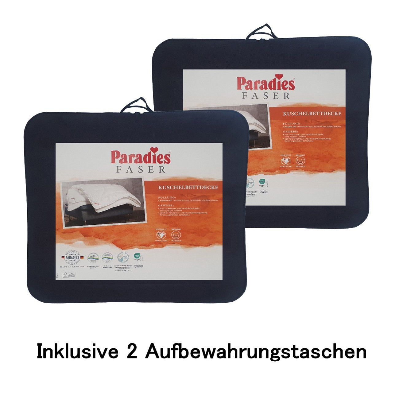 2 Stück Paradies Halia winterwarm extra warme Bettdecke Decke 135x200