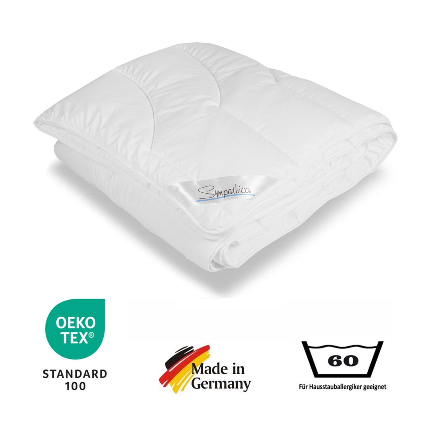 Warme Allergiker Winter Bettdecke Duo Steppbett Klimafaser 155x220 60°