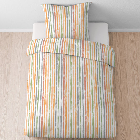 Bettwäsche Seersucker Castell 100% Baumwolle 20372-530 orange 155x220