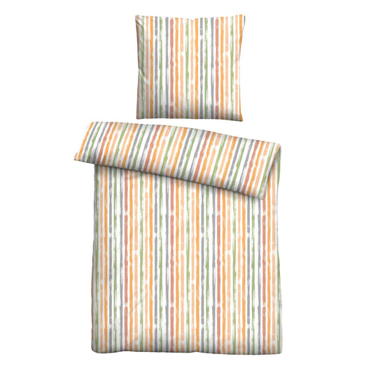 Bettwäsche Seersucker Castell 100% Baumwolle 20372-530 orange 155x220