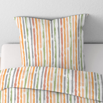 Bettwäsche Seersucker Castell 100% Baumwolle 20372-530 orange 155x220