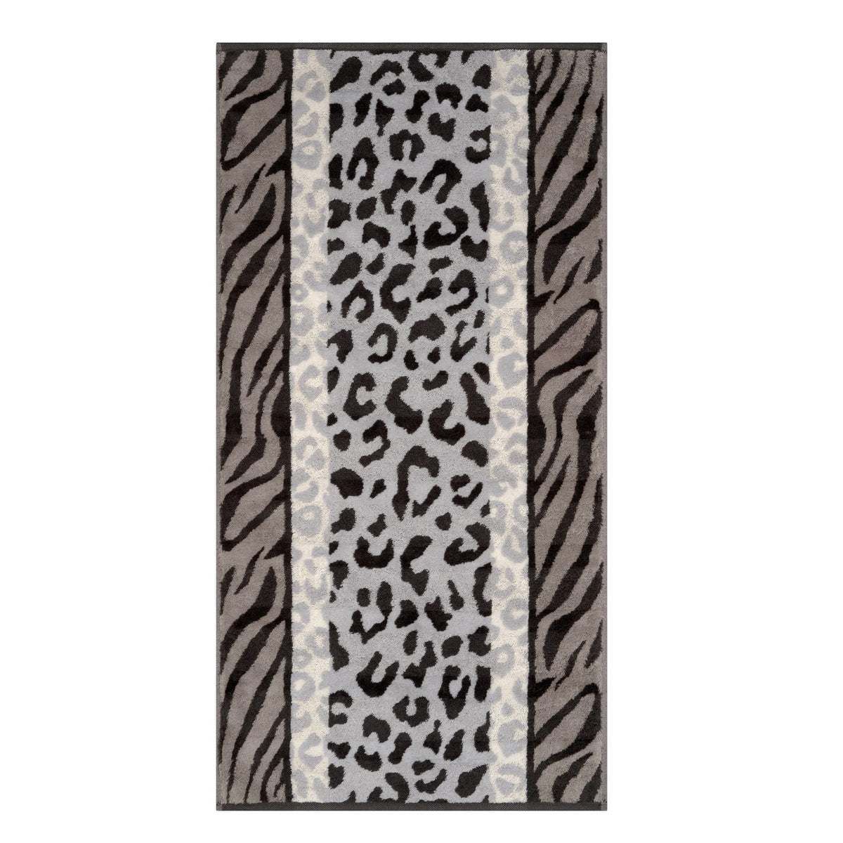 2 Stück Cawö Noblesse Animal Handtücher 1090-77 Leo Zebra grau 50x100