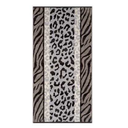 2 Stück Cawö Noblesse Animal Handtücher 1090-77 Leo Zebra grau 50x100