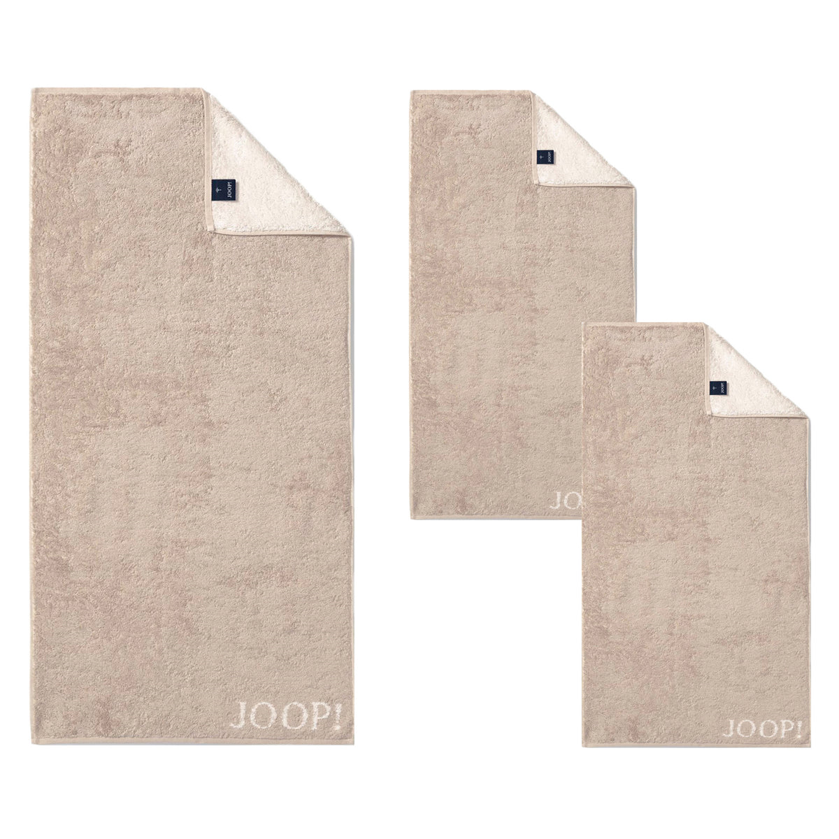 JOOP! Handtuch Duschtuch Set 3-teilig 1600-30 Classic sand beige