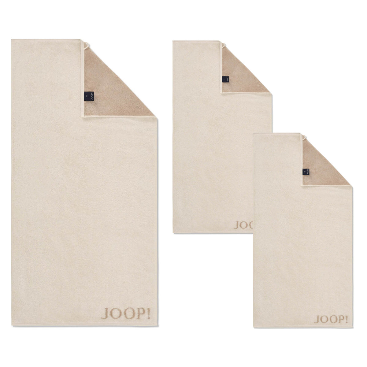JOOP! Handtuch Duschtuch Set 3-teilig 1600-36 Classic creme beige
