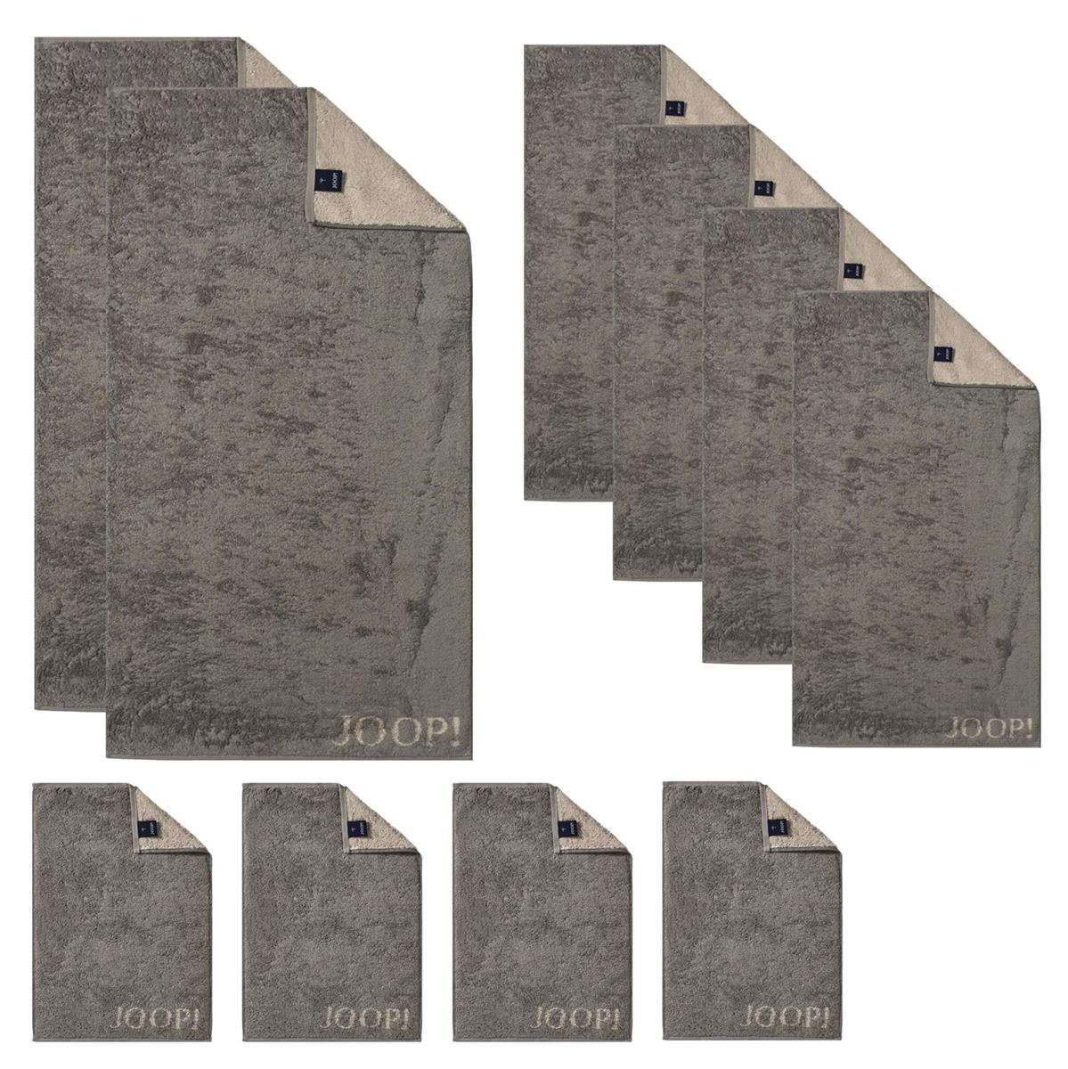 JOOP! 1600-70 Set 10-tlg. grafit 2x Duschtuch 4x Handtuch 4x Gästetuch
