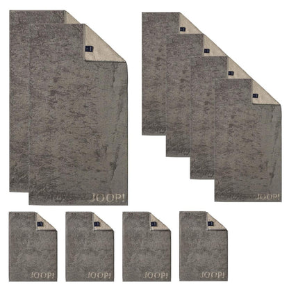 JOOP! 1600-70 Set 10-tlg. grafit 2x Duschtuch 4x Handtuch 4x Gästetuch