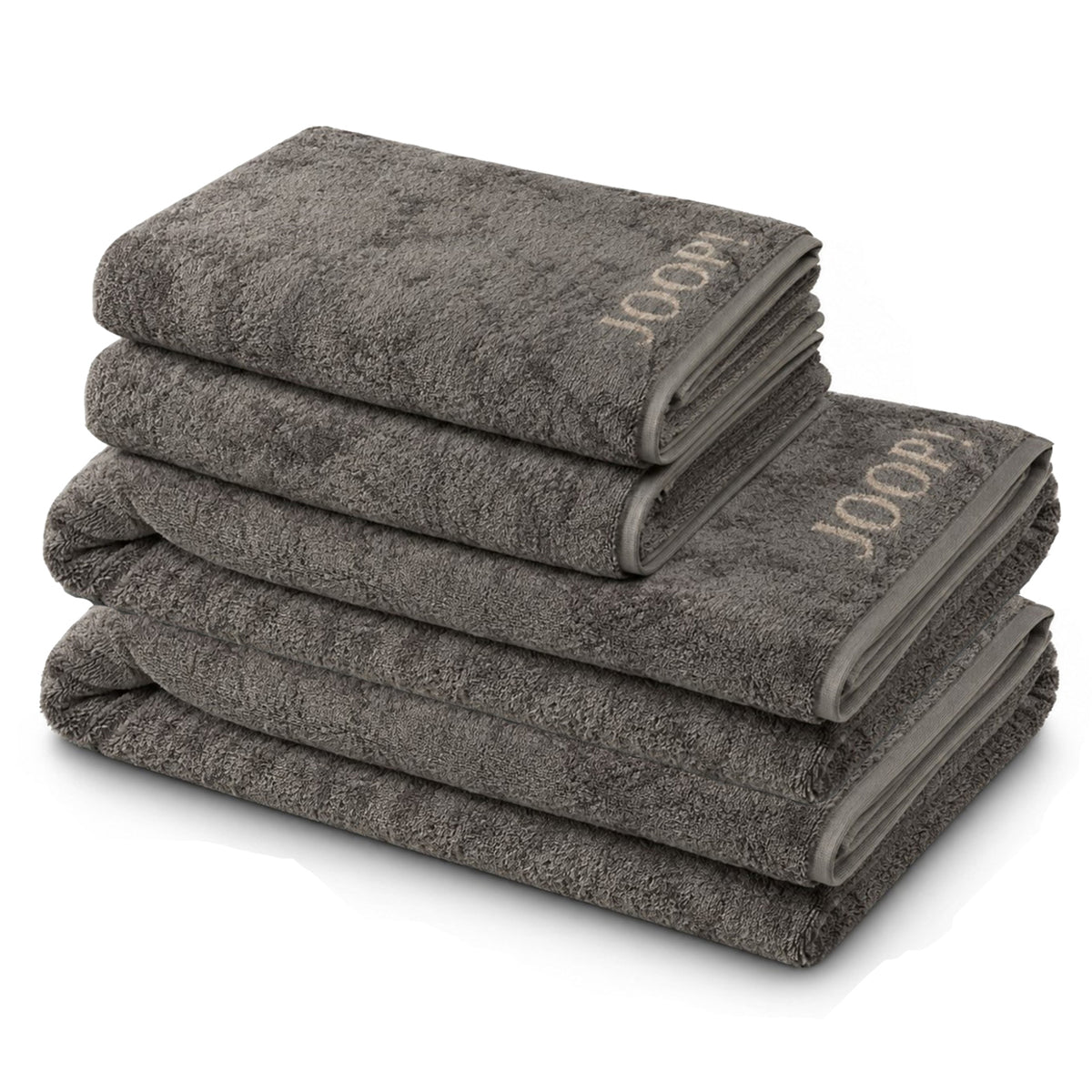 JOOP! Handtuch Duschtuch Set 4-teilig 1600-70 Classic graphit sand