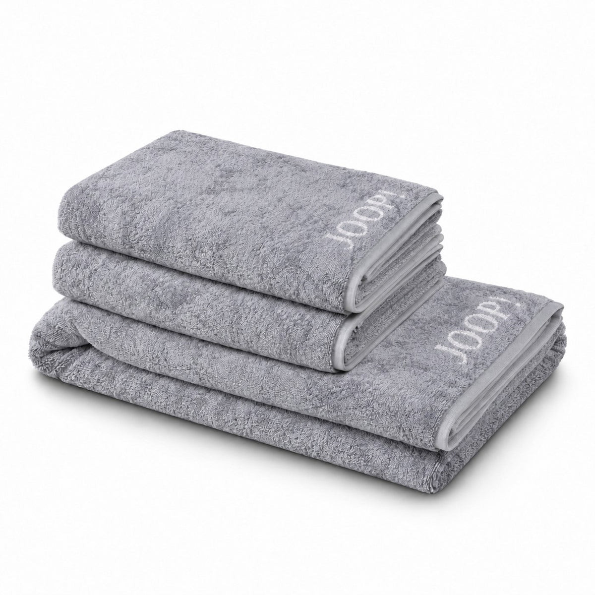 JOOP! Handtuch Duschtuch Set 3-teilig 1600-76 Classic silber weiß