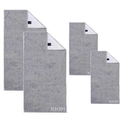 JOOP! Handtuch Duschtuch Set 4-teilig 1600-76 Classic silber weiß