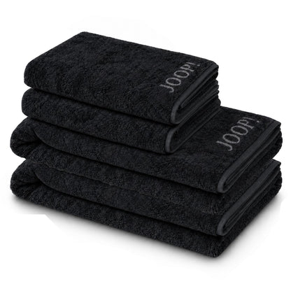 JOOP! Handtuch Duschtuch Set 4-teilig 1600-90 Classic schwarz anthra.